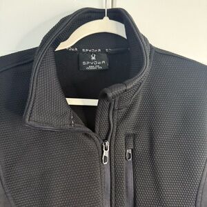 Spyder Black Textured Zip-Up Jacket